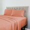 Cotton Rich 144 Thread Count Bed Sheet Set – Burnt Coral, Twin/Full/Queen/King (3 & 4 Piece Options)
